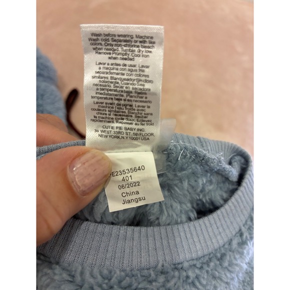 Chick Pea Baby Boys Girls Fuzzy Bear Pajamas Set 12M Blue - Picture 11 of 13